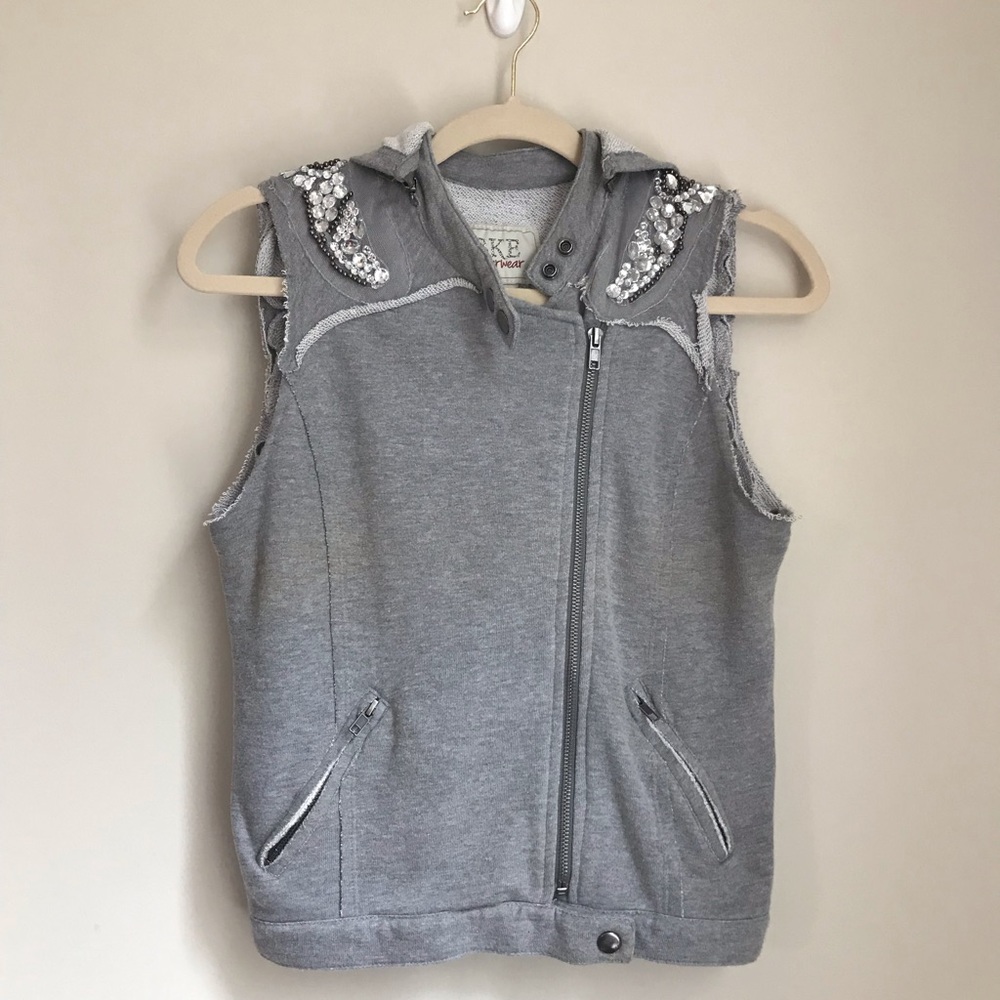 Blinged out hoodie/vest